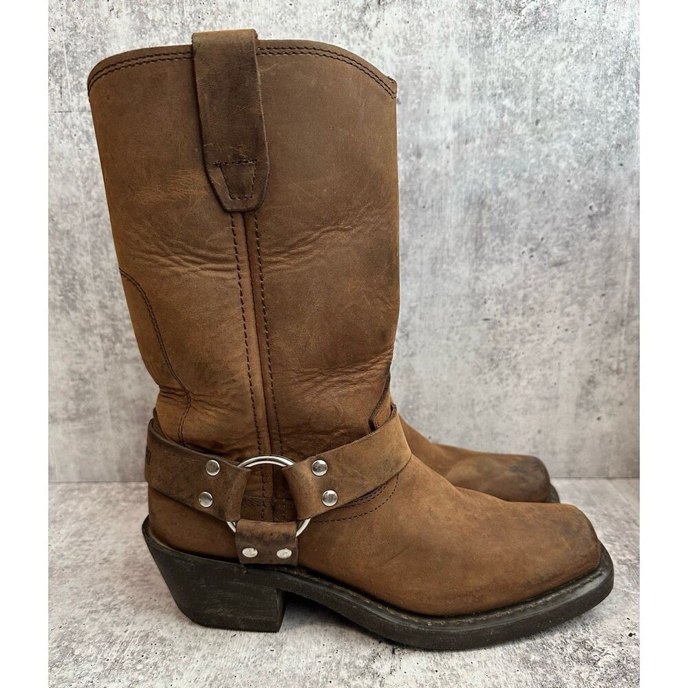 DURANGO WOMEN'S HARNESS WESTERN BOOT DISTRESSED BROWN SIZE 6.5
